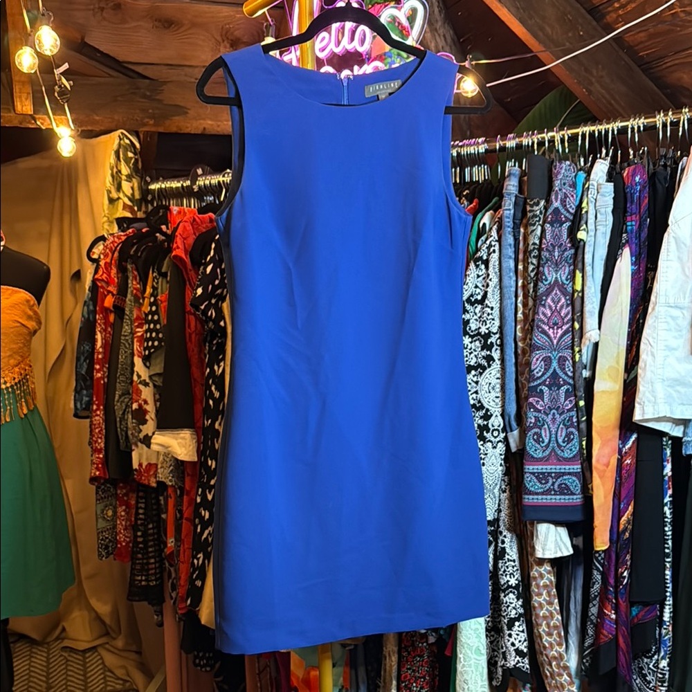 Blue Sheath Mini Dress for Cocktail Nights